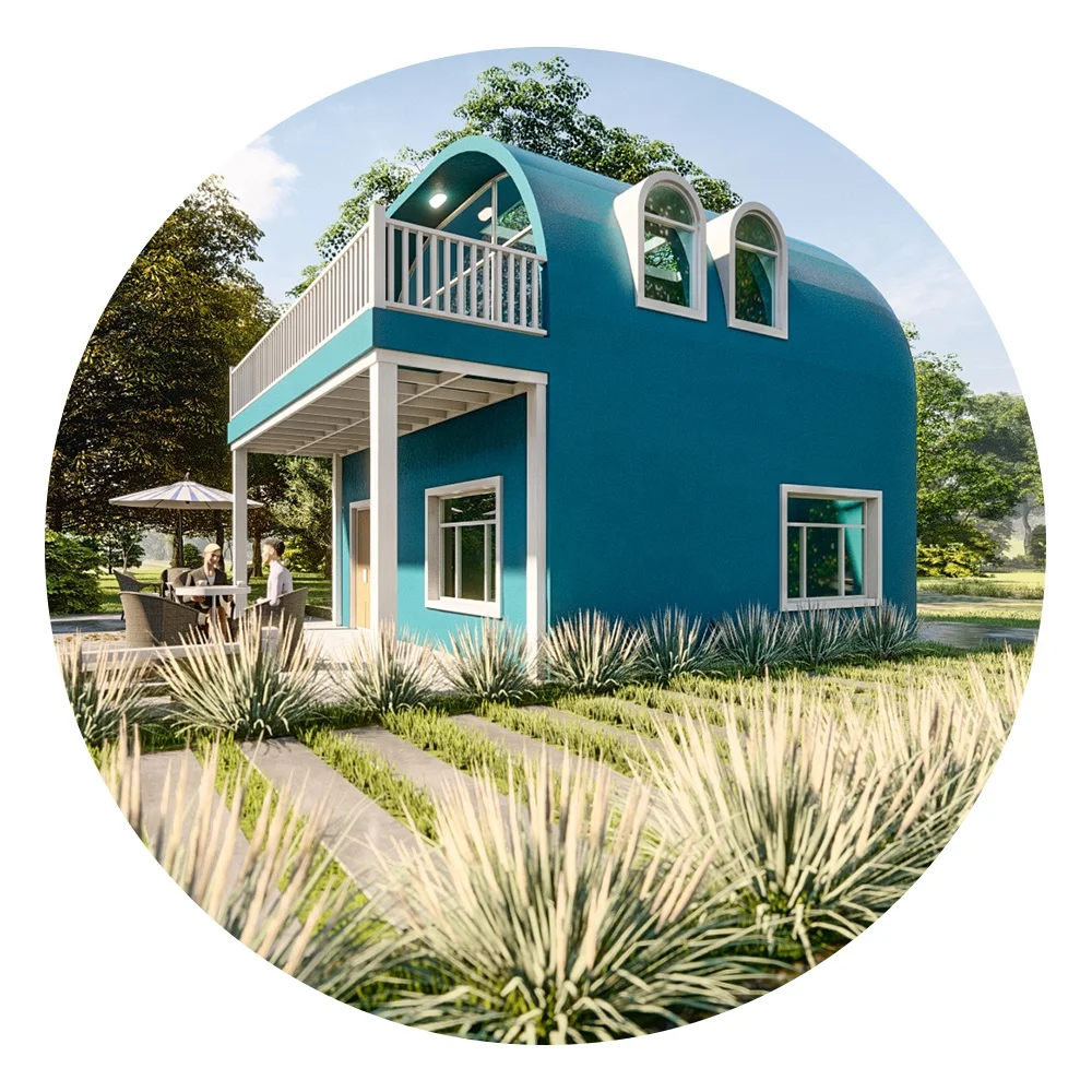 Fast install modar house Prefabricated Luxury villa Two Storey EPS Prefab House