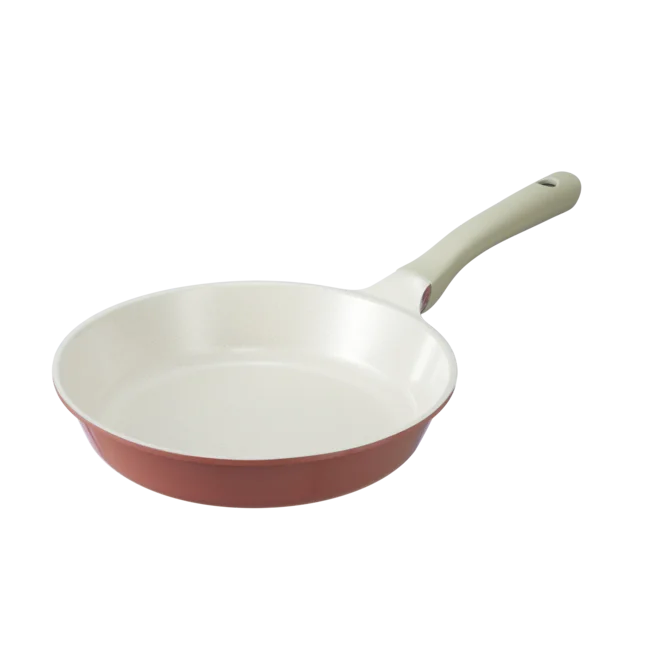 Omi Simple Marble 28cm Frying Pan Kitchenware Aluminum Non - Sticky pan with Glass Cover Home Cookware with Aluminum Coating Pot