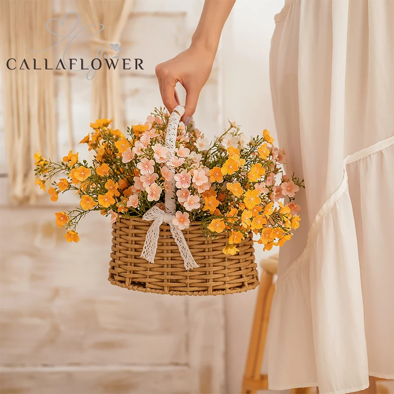 Недорогой букет искусственных цветов MW83114, ткань, Гипсофила паникулата для декоративных цветов и растений