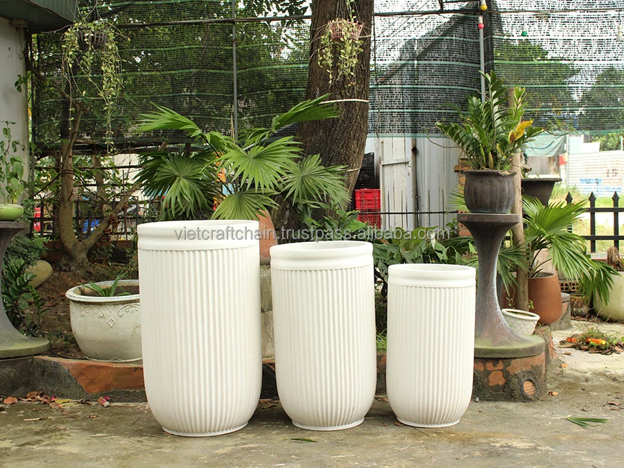 Large Fiber Concrete Planter Flower Pot Mold For Making Decorative Flower Pot made in Vietnam