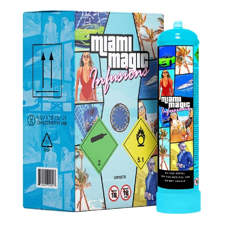 Wholesale Factory Supply 580g Whipped Cream Charger Cylinder for Flavoured Whip Cream at Low Market Price