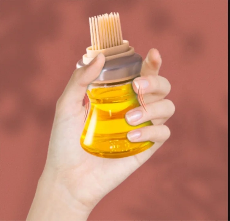 Maisons Kitchen Gadgets Baking Grilling Tool 95ml Food Oil Storage Oil Dispenser Bottle with Silicone Brush