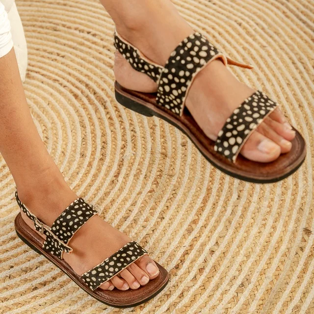 New item Sexy Peep Toe Platform Genuine Leather Strapped Sandals Ladies Leather Shoes Women Sandals