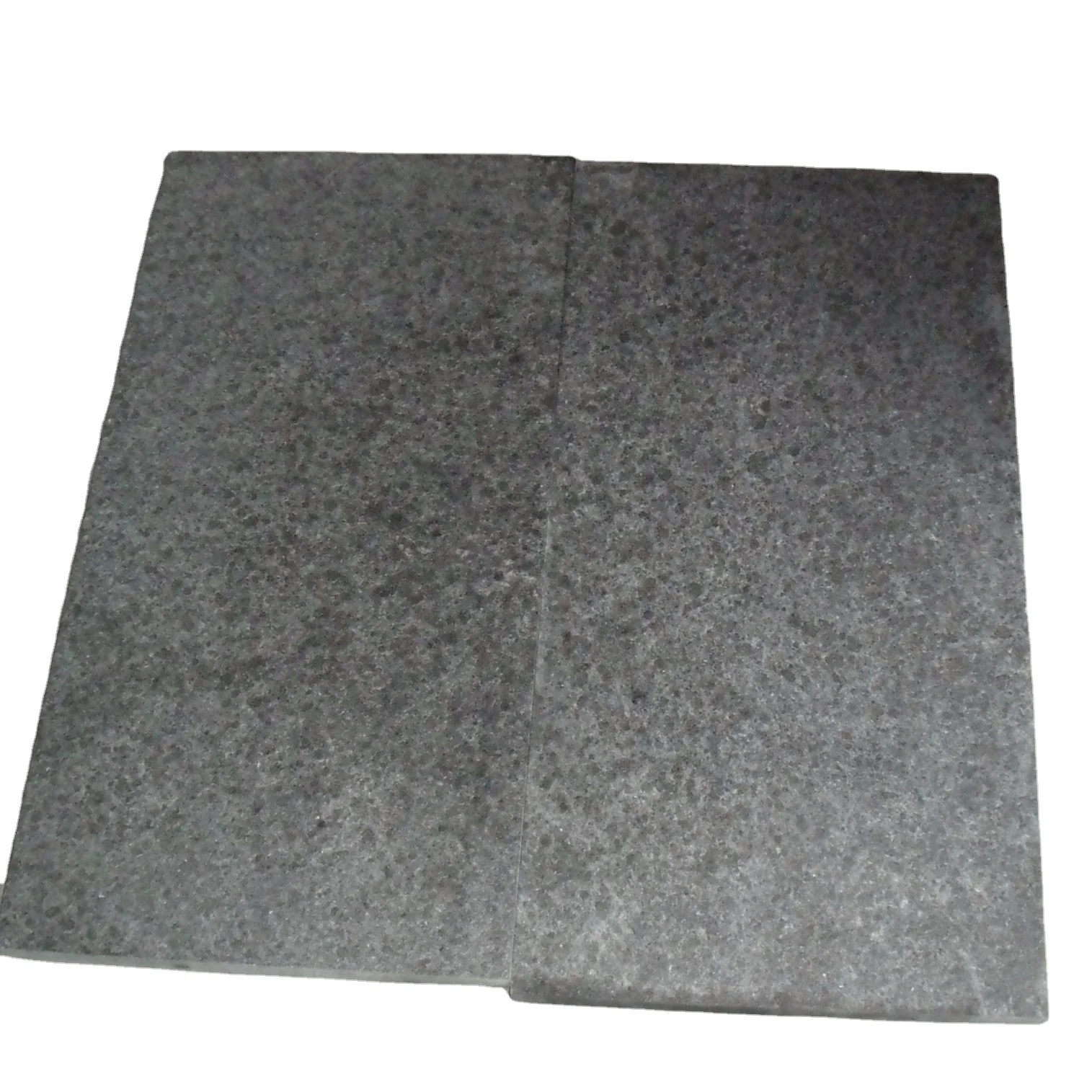 Non Slippery 60 mm thick Jet Black Flamed Granite for Paving Driveway Walkway granite tiles Outdoor