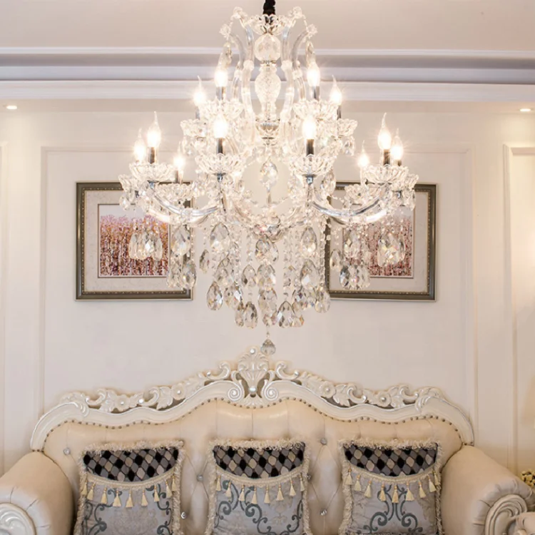 JYLIGHTING Luxury Crystal Chandeliers Modern Glass Hanging Lamps Living Room Hotel Decor Ceiling Lighting Pendant Chandelier