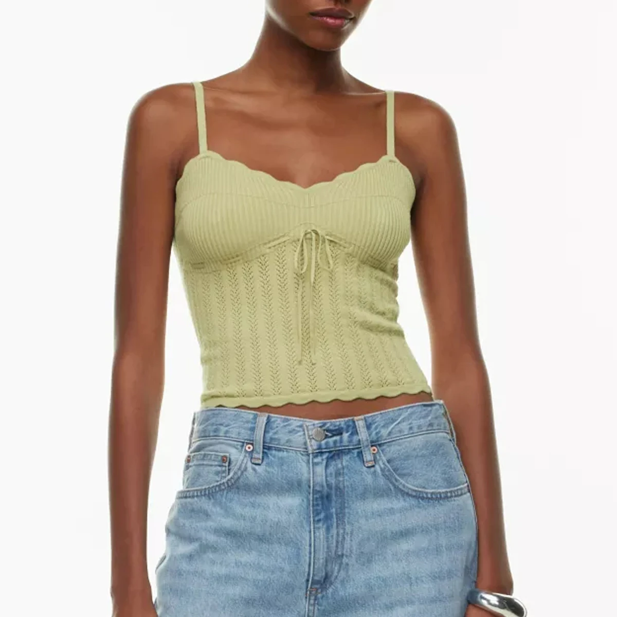 New Arriver Women Knitwear Female Knitted Off Shoulder Sleeveless Crop Tops Slip Strappy Custom Sexy Sweater Tank Tops