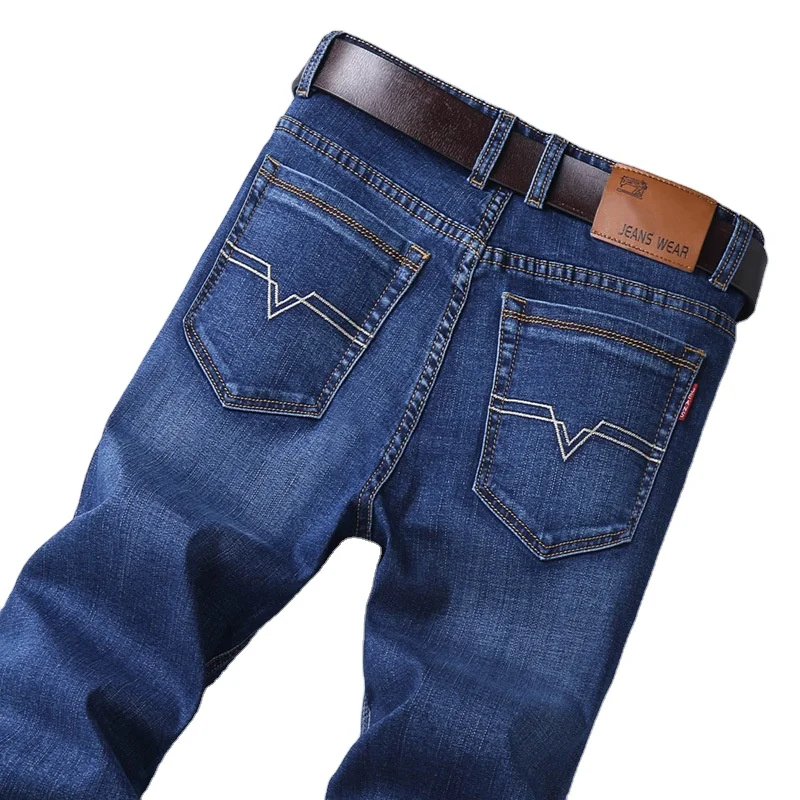 High Quality Jeans Pants Skinny Stock Denim Jeans Original Pants For Me custom back leather tag private label men jean pants