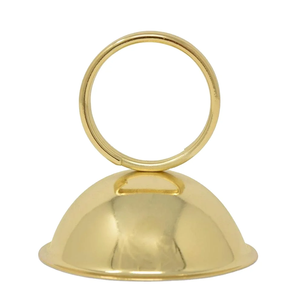 Stainless Steel Metal Table Top Clip Menu Card Holder in  Brass Material