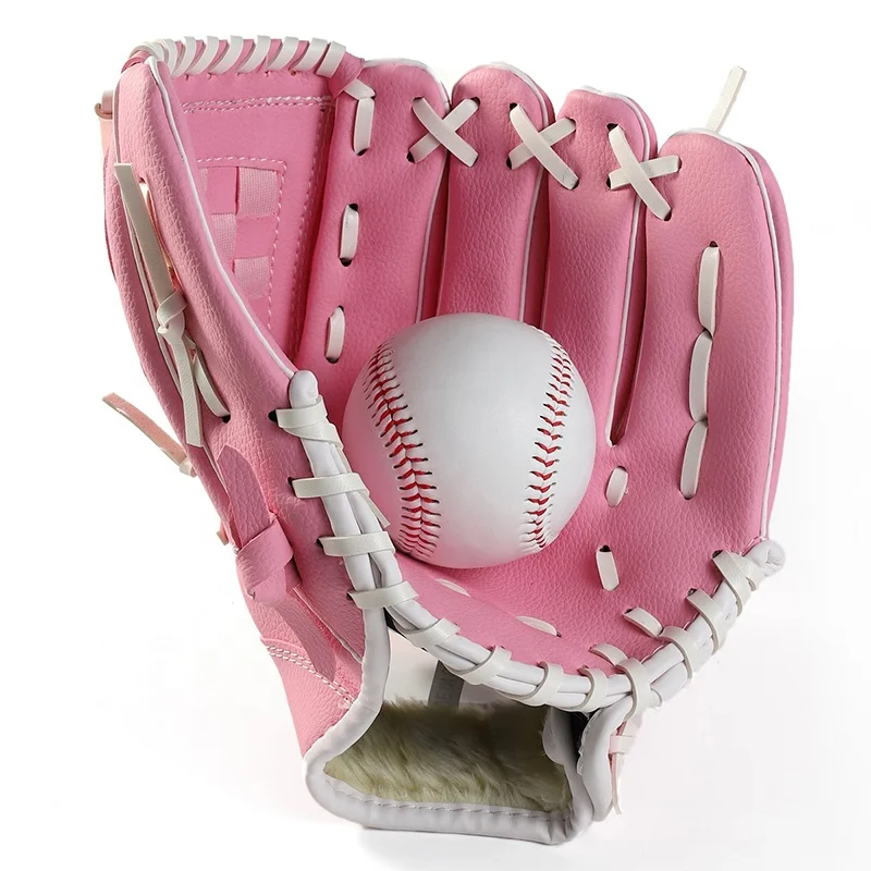 Fashion Youth/Kids Prospect Baseball Glove Outdoor Sports Equipment Softball Practice Baseball pink color Gloves for women