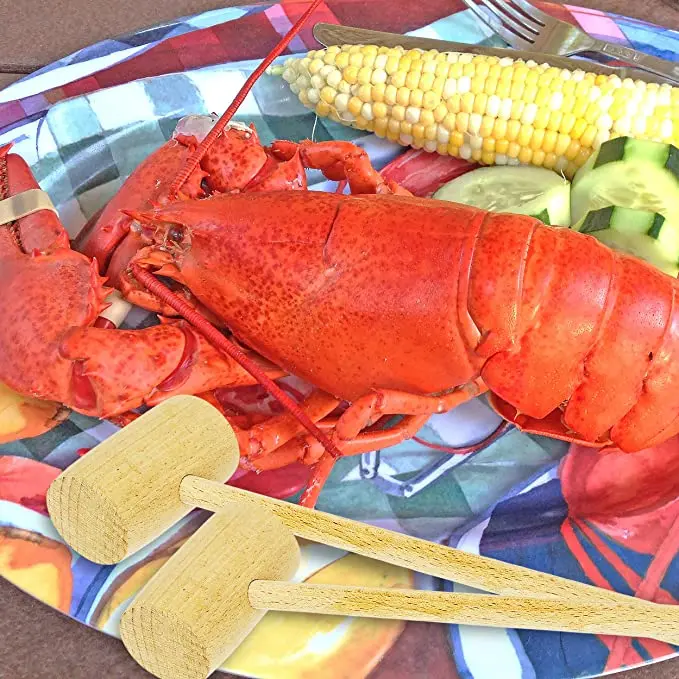 Customize Crab Lobster Mallets Solid Natural Hardwood Hammer Mini Wood Hammer Mallet Seafood Shellfish Crab Mallet