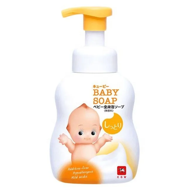 Japan Cow Brand Kewpie Milk Full Body Foaming Baby Soap Moist Skin Type 400ml Wholesale Baby Products Babies Hot Selling Product