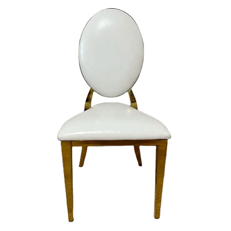 Hot Sale Metal Dining Louis Chair With Leather Seat For Party Wedding Banquet Events