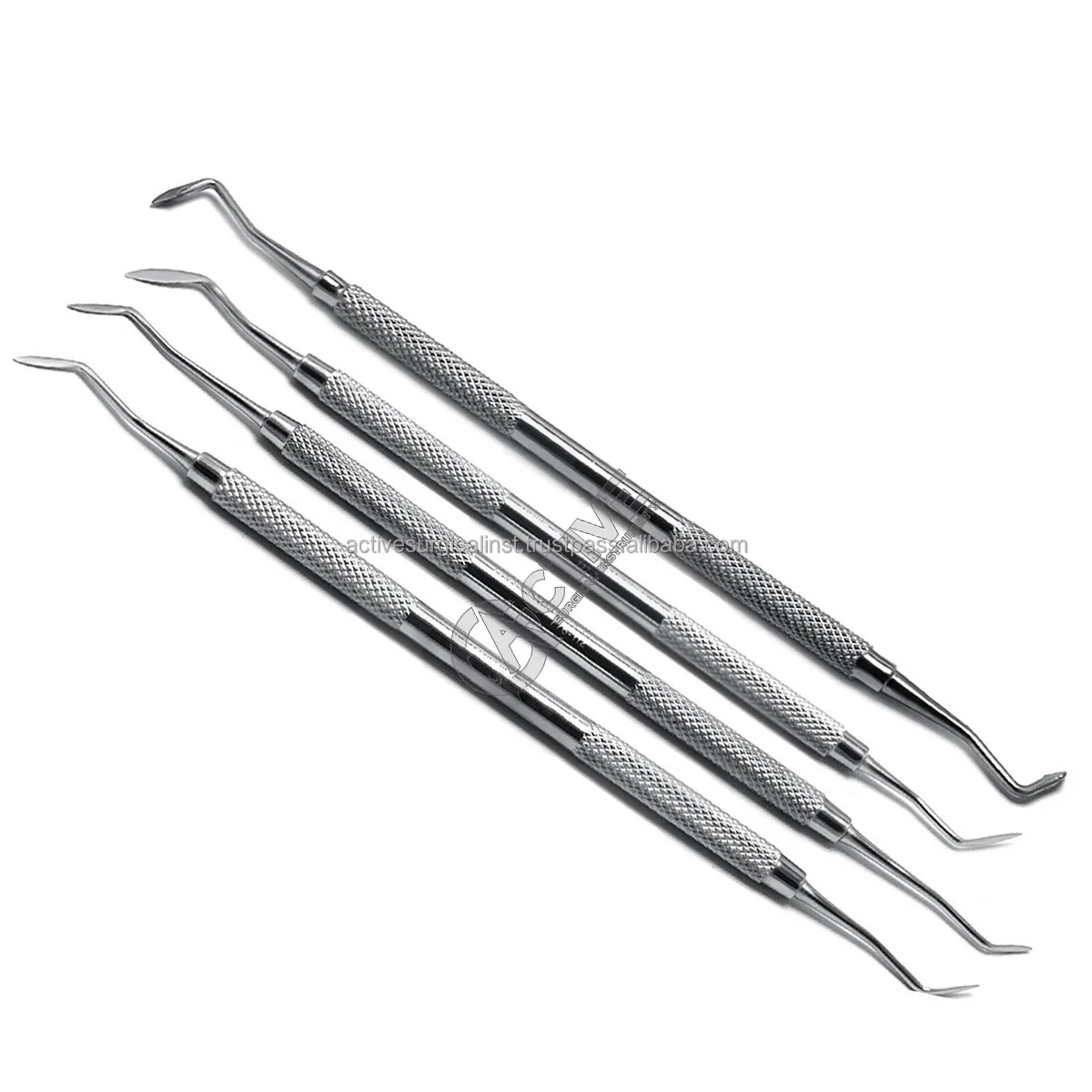 Set Of 4 Dental Hollenback Carver Restorative Wax & Modelling Composite Filling Instruments Dental Instruments Reusable CE