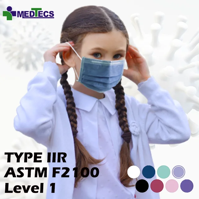 3D Design Easy Breathing Colorful Disposable Masks Kids Medical Face Mask For Children