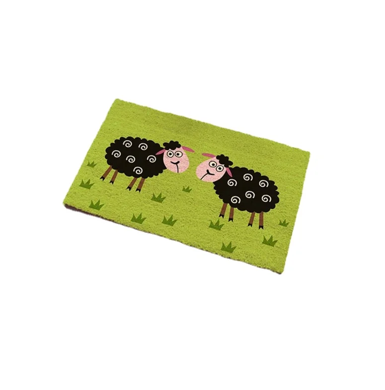 Outstanding Market Price of Rectangle Shape Custom Pattern Printed Anti-slip PVC Door Mat Available for Global Vendors