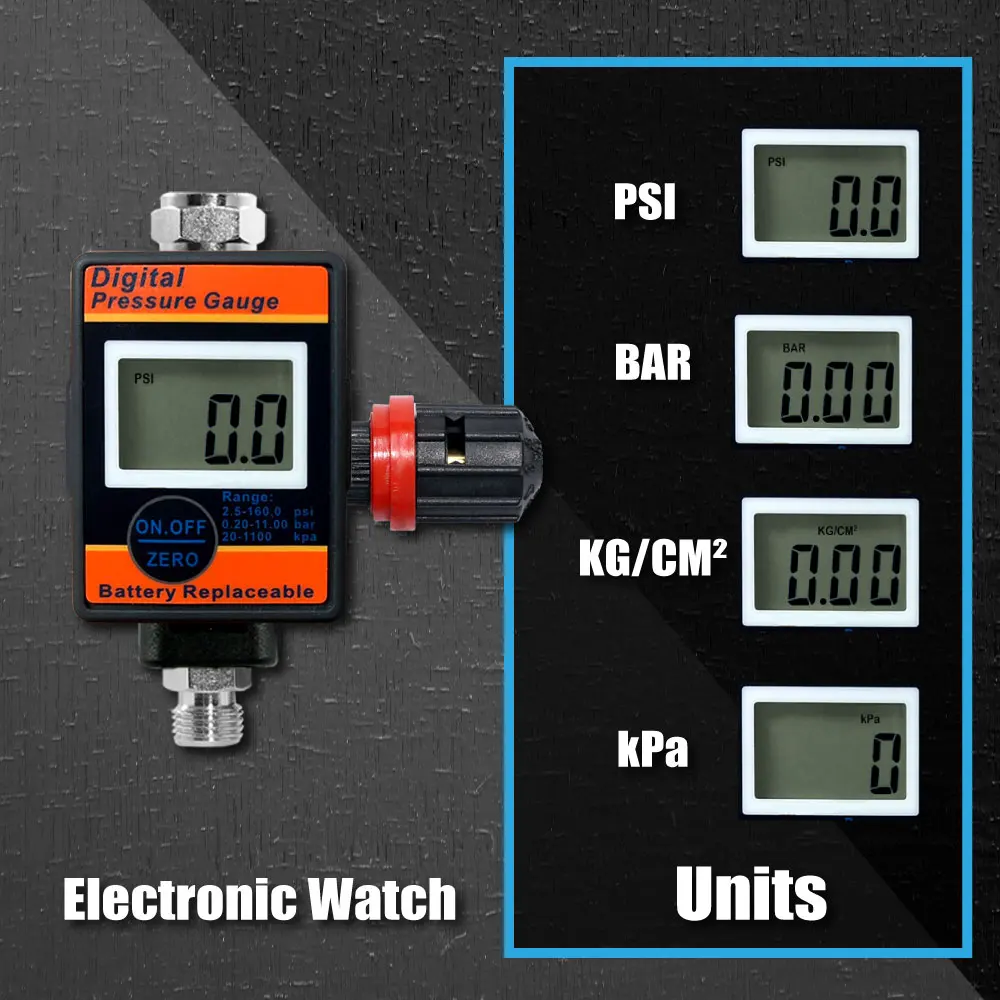 Taiwan Lematec 1/4 Inch Digital Air Regulator for Paint Spray Guns
