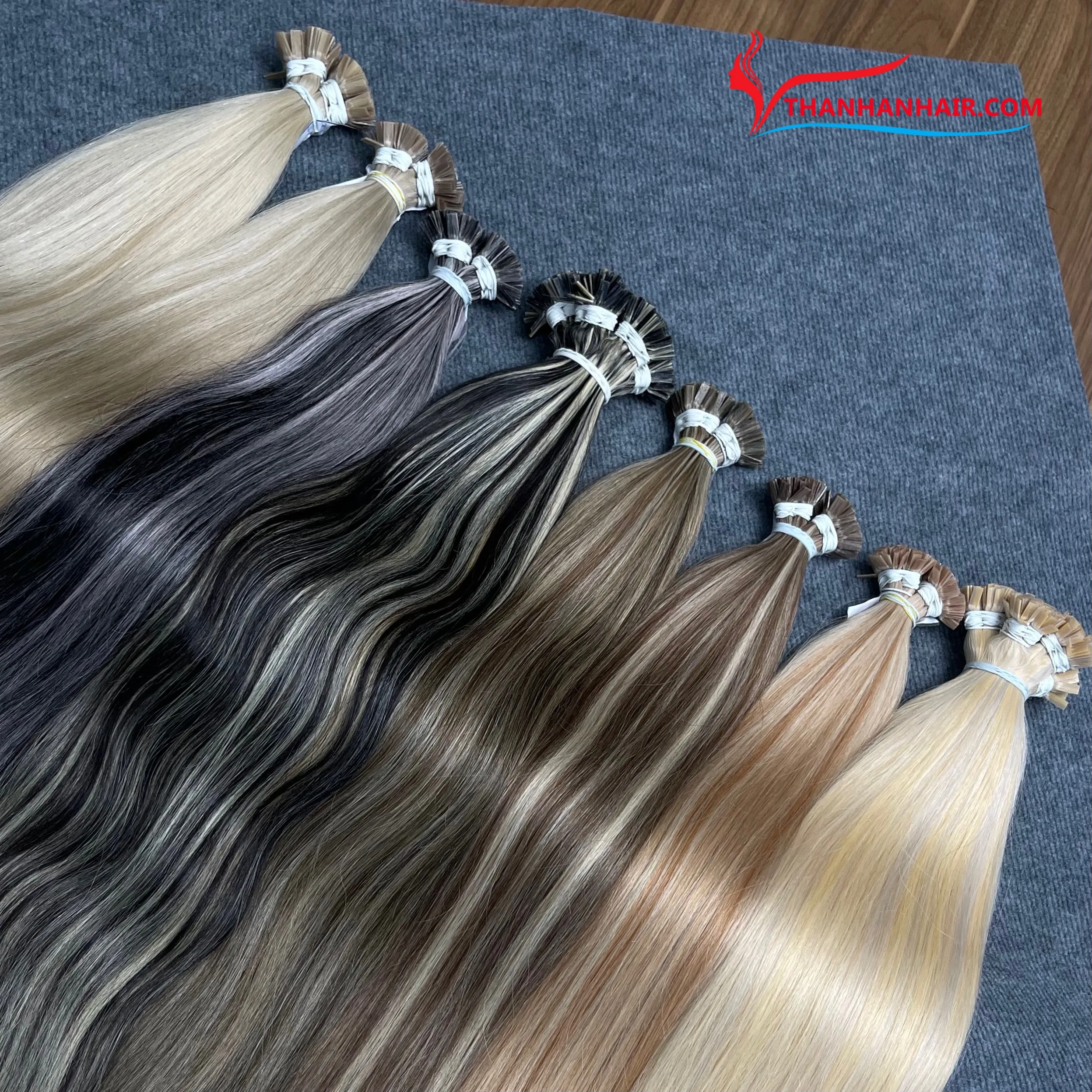 Italian Keratin Glue Hair Russian Double Drawn Human Hair Extensions Keratin Bonds K Tip Flat Tip Hair Extensions