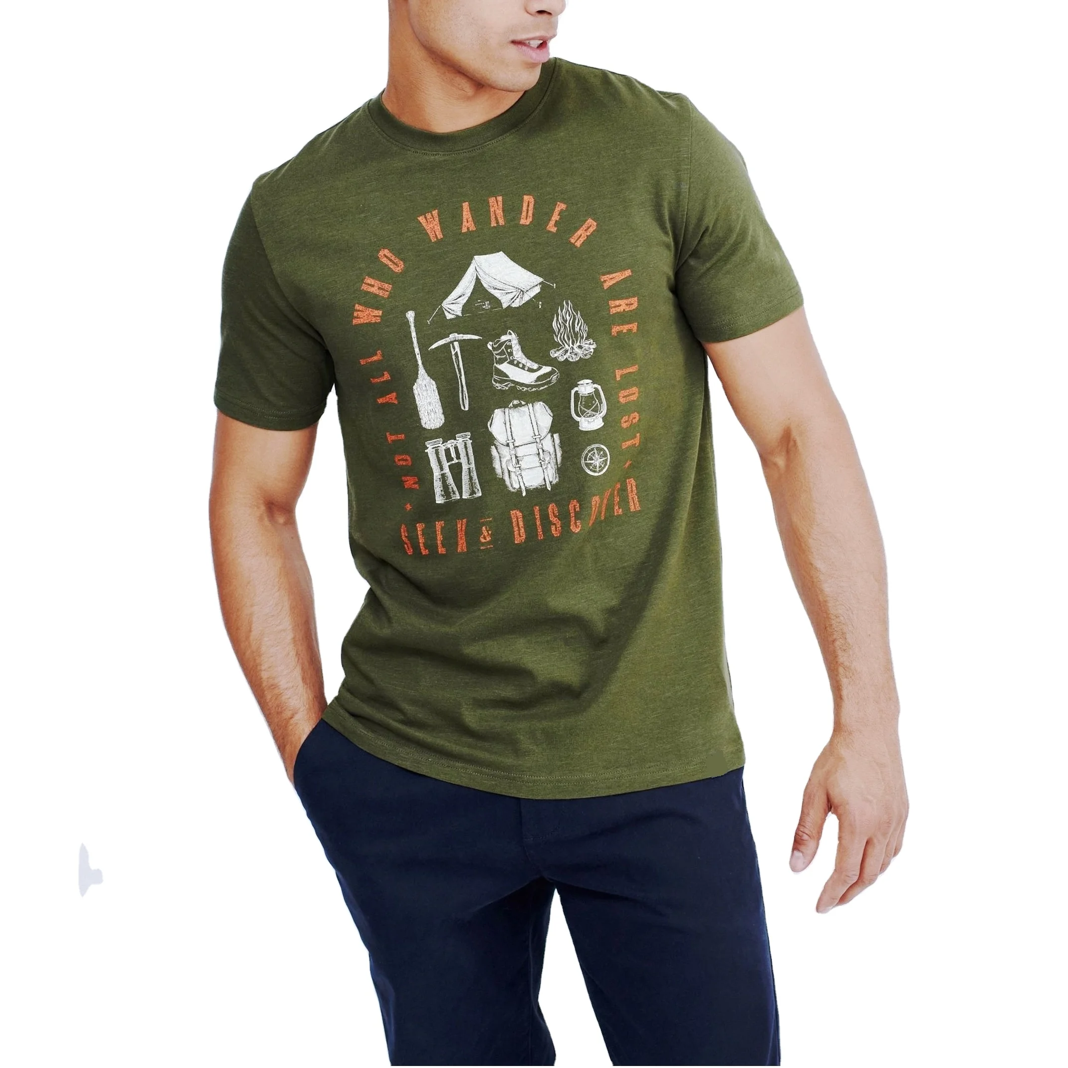 Stylish men printed t shirts Custom 100% soft cotton high quality designer graphic tees summer clothing manufacturer from India