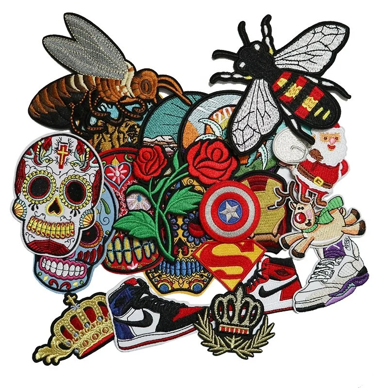 Premium quality custom wholesale fitting clothing backing applique logo woven embroidered stitches anime patches badge for suit