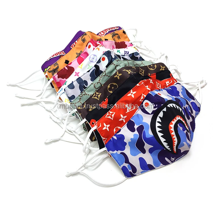 High quality free design mix color men women adult and kids polyester cotton custom branded logo face maskes Party Maskes