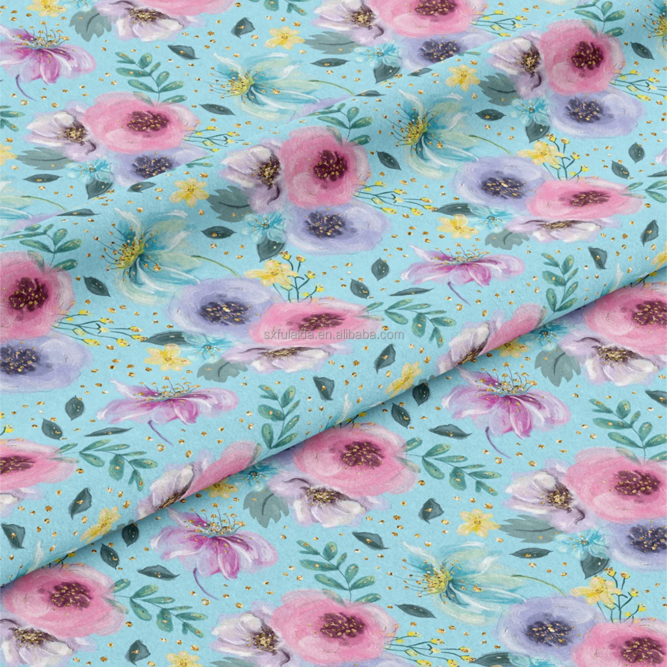 Wholesale Cheap Plain Color Stretch 100 Bamboo Cotton Brushed Knitting Fleece Winter French Lycra Cloth Fabric By The Yard