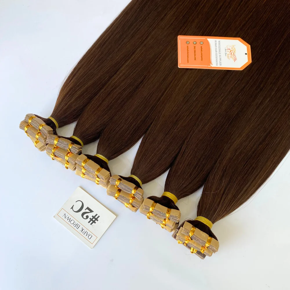 Wholesale Price Double Drawn 100% Keratin Human Hair Vietnamese Raw Tape Hair Extensions Virgin From Vietnamese Factory