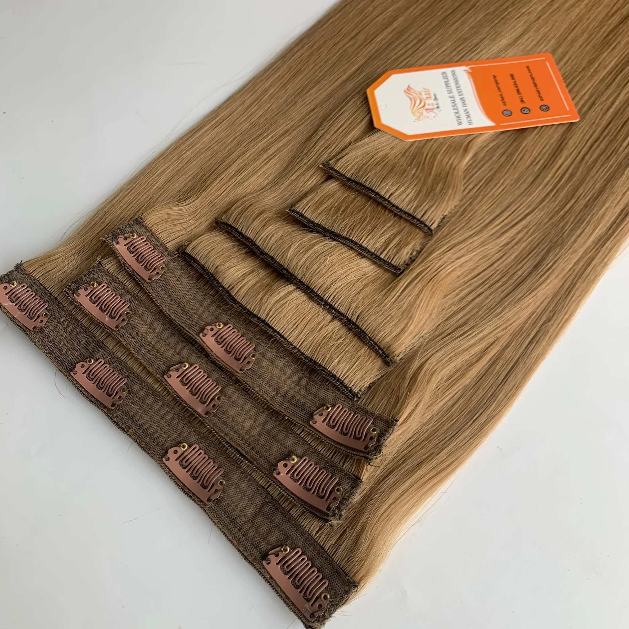 Wholesale Price From Az Hair Factory 100% Human Hair Raw Vietnamese Clip In Hair Extensions