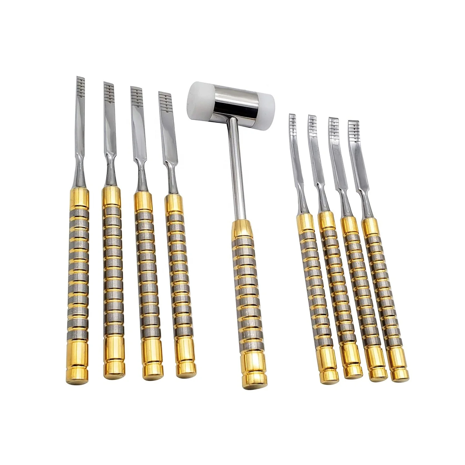 Dental Bone Splitting Mallet Set Osteotome Implant placement Kit Tebbetts Ridge Split Chisel Graft Sinus lift Surgical Instrumes