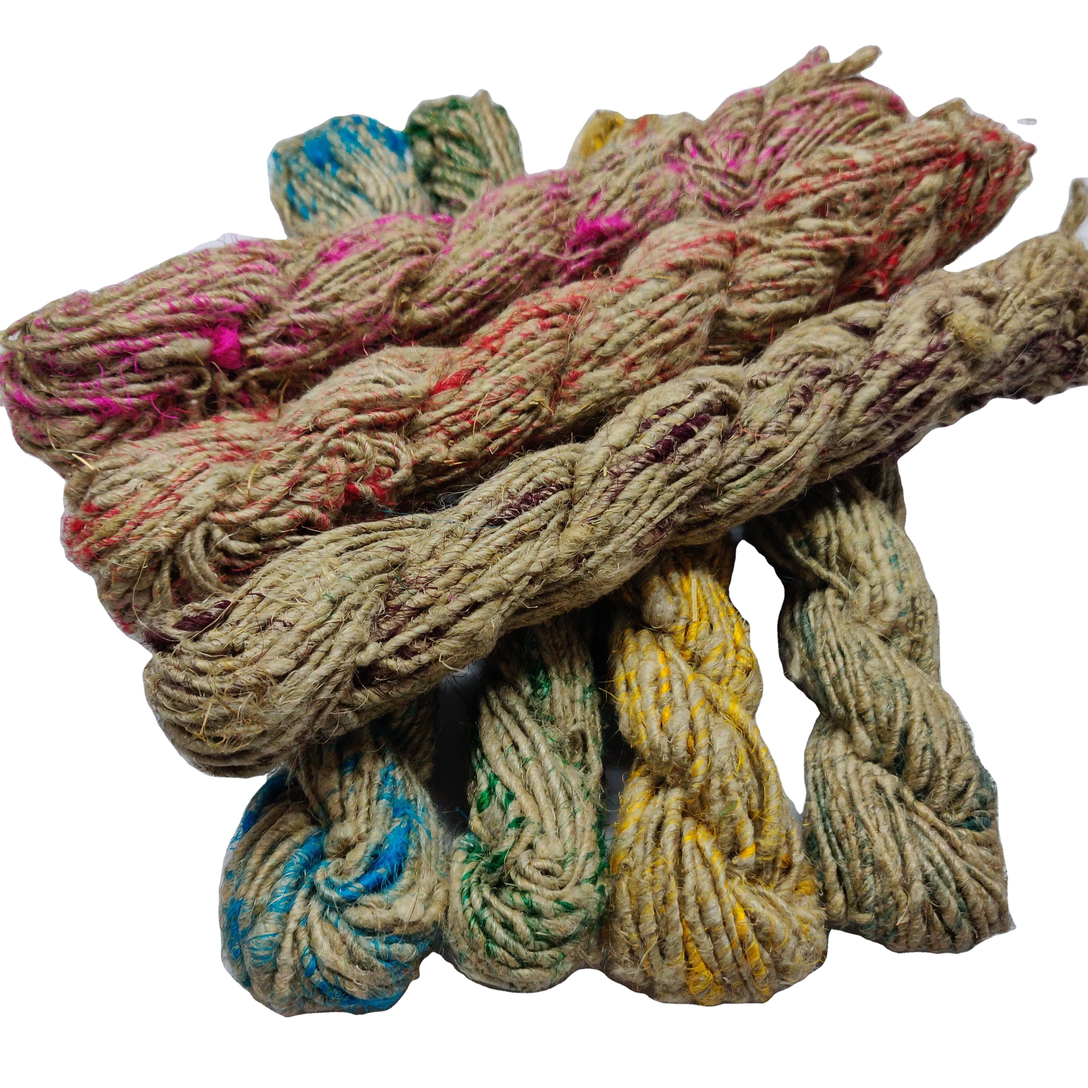 100% натуральная льняная пряжа экологически чистый переработанный материал ручная вязка открытое ткачество модная техника происходящая из HEB