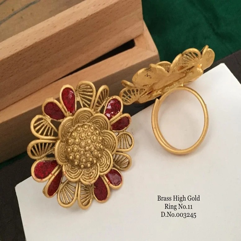 
classic fancy finger rings with red pears for girl wholesale jewelry shopping in NH fashion 