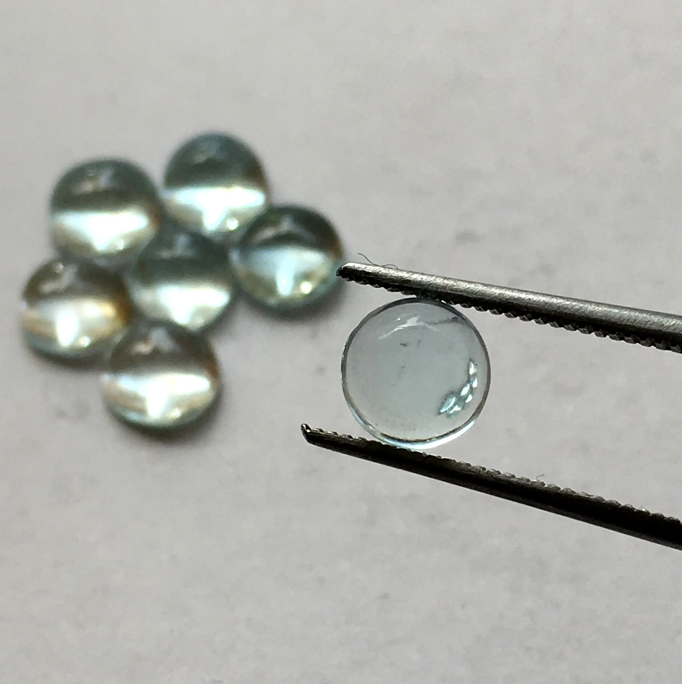 Wonderful Quality Natural Blue Topaz Calibrated Plain Cabochon Making Jewelry Ring Wholesaler Price per Carat