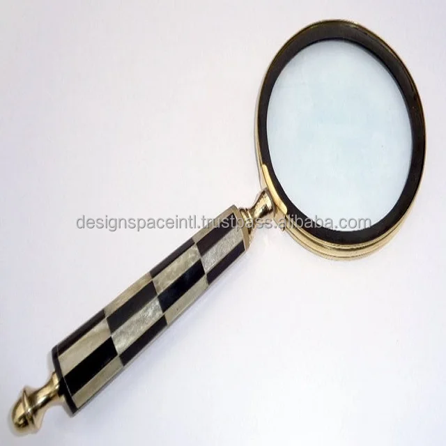 Потрясающее увеличительное стекло с ручкой из рога по низкой цене