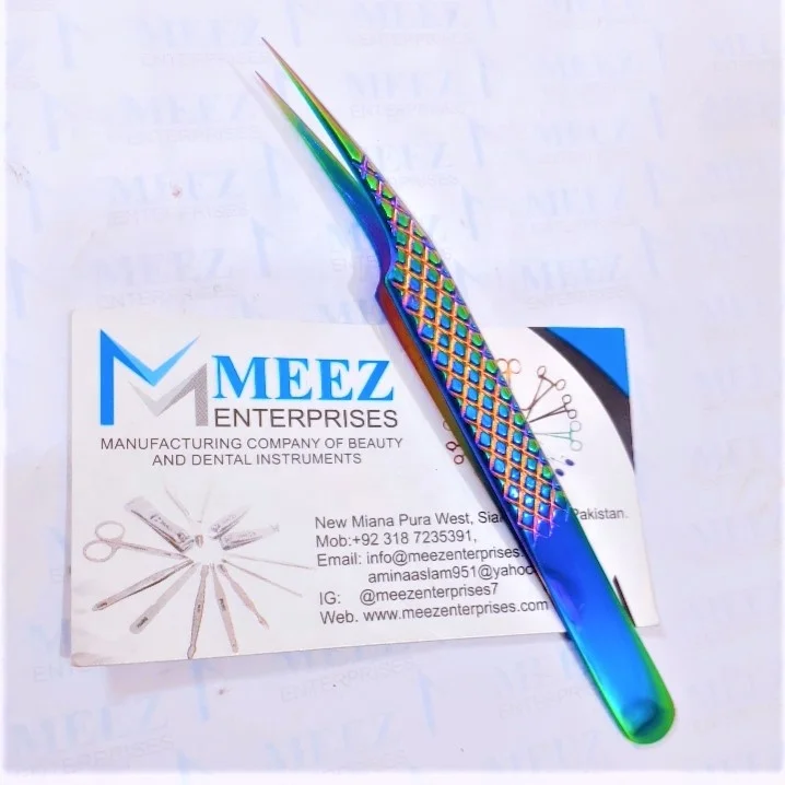 Premium Quality Stainless Steel Isolation Eyelash Extension Tweezers OEM Accepted Beauty Instruments