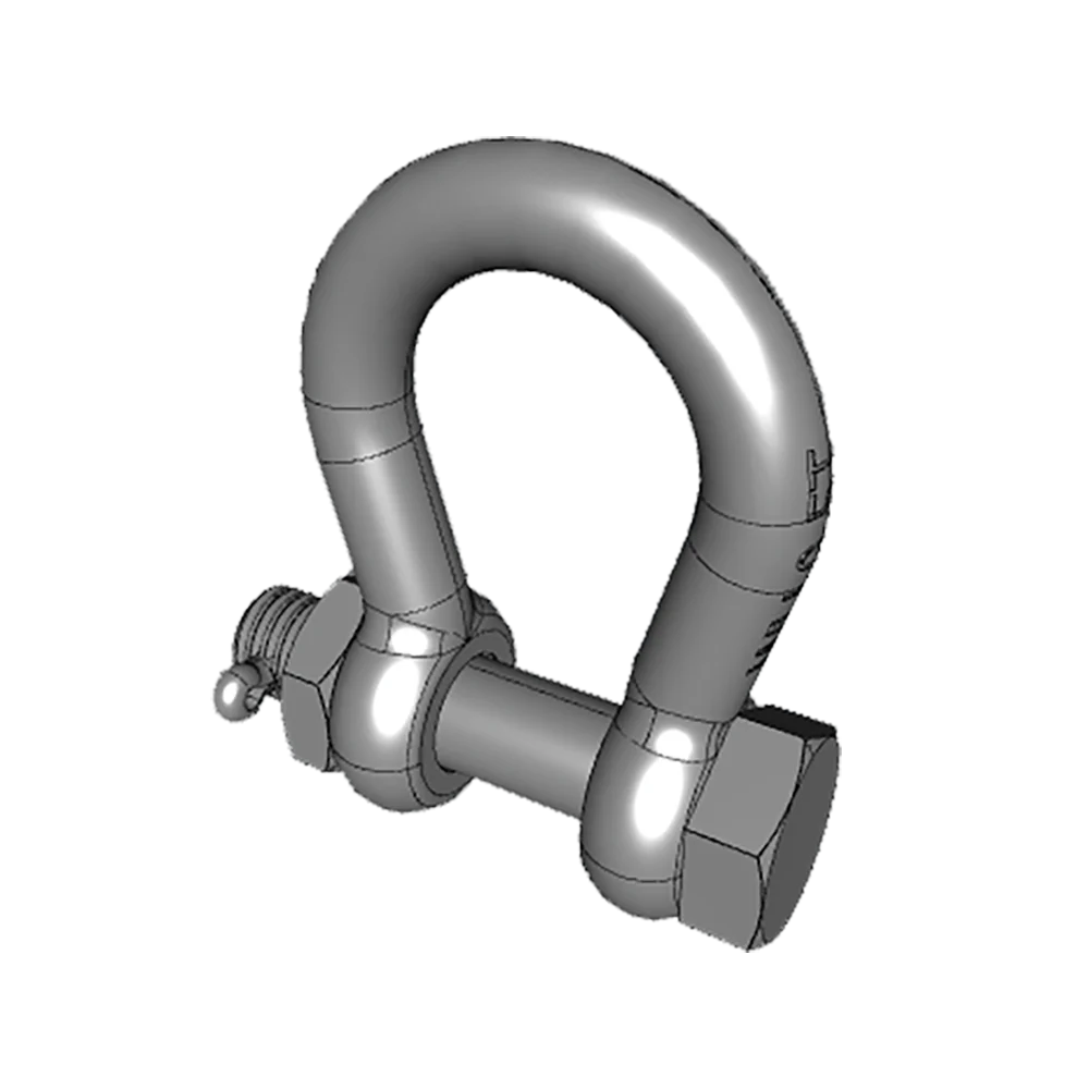 Green Pin G4163 42.5Ton Connection Link Hot Dipped Galvanized Standard Alloy Steel Bow Shackle With Safety Bolt Connection Link