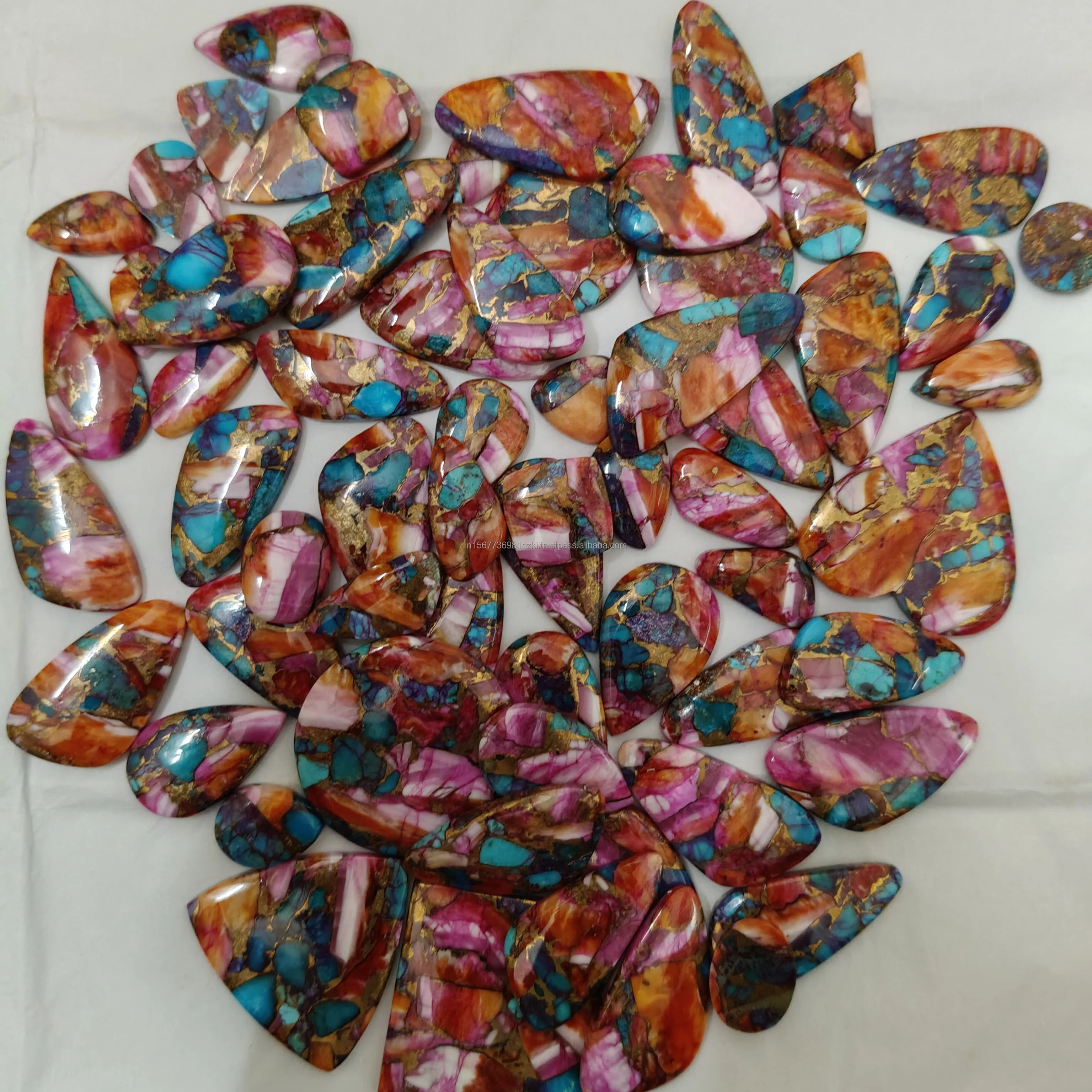 Top Grade Quality 100% Natural Pink Spiny Oyster Turquoise Heart Shape Precious Jewelry Making Stone at Affordable Prices Bulk