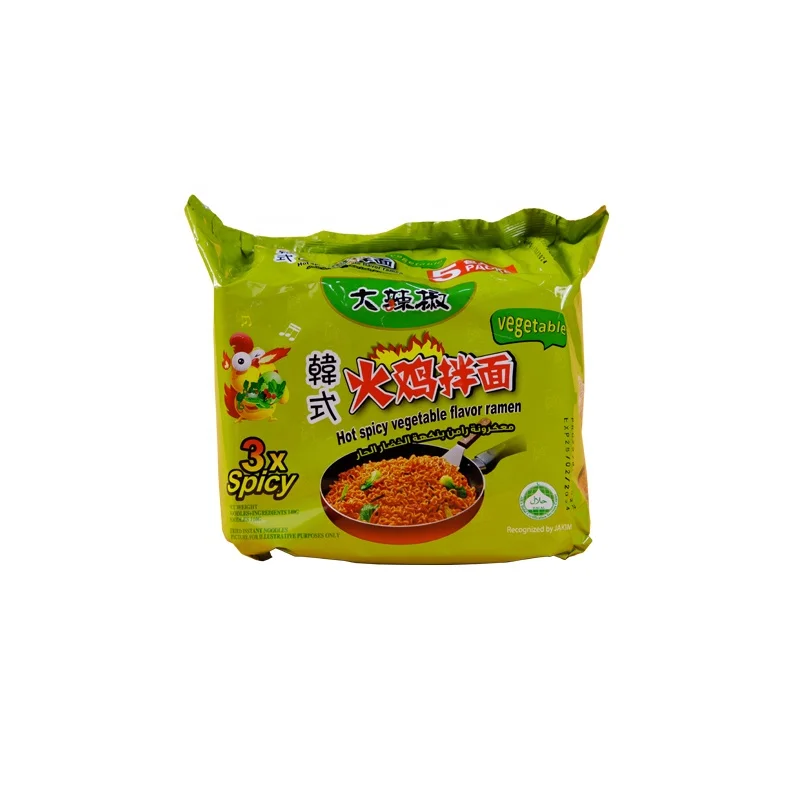 Top food bag packaging crispy fried noodles packet noodle ramen