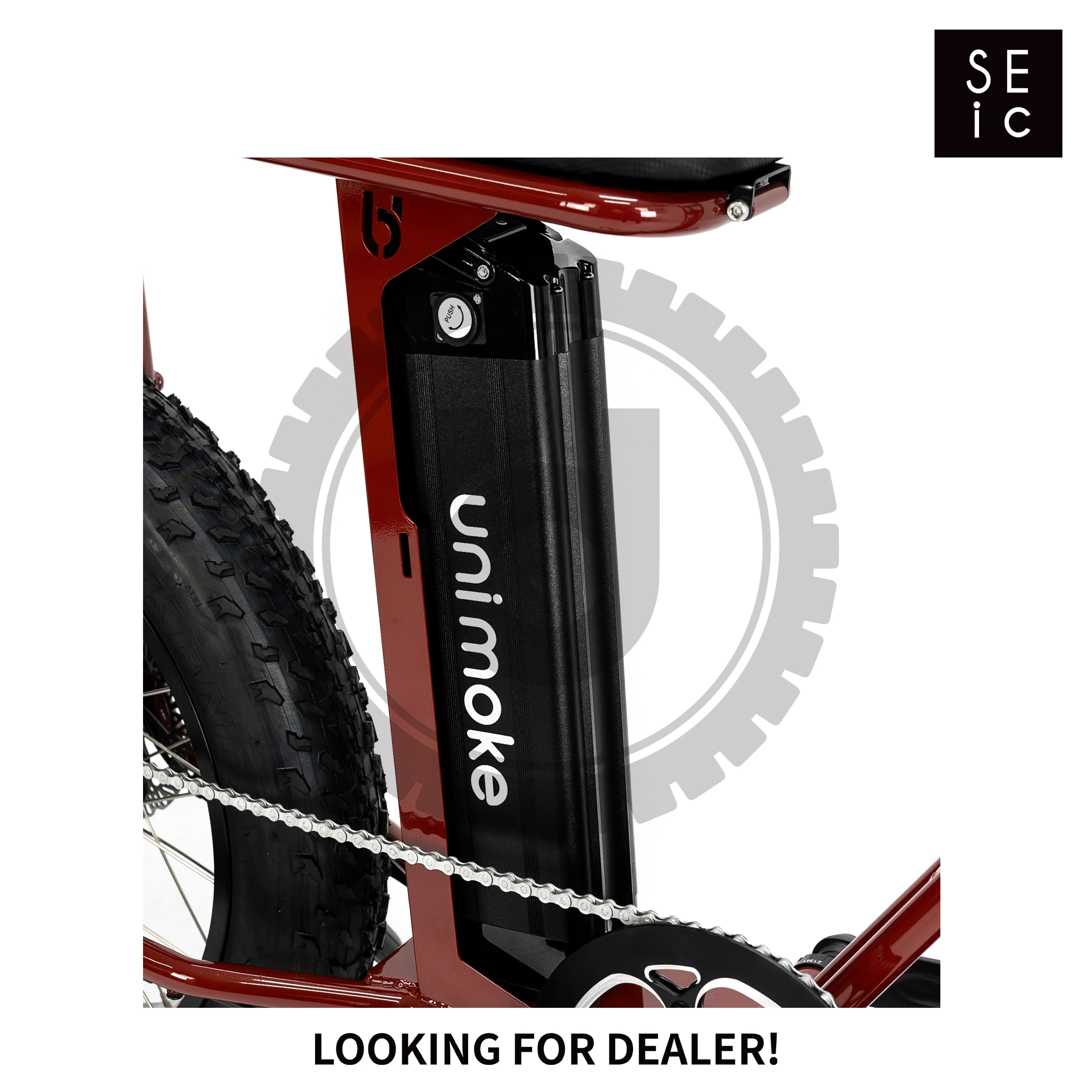 Look for agent,electric bicycle Unimoke SW red of Urban Drivestyle low step through Made in Taiwan ebike