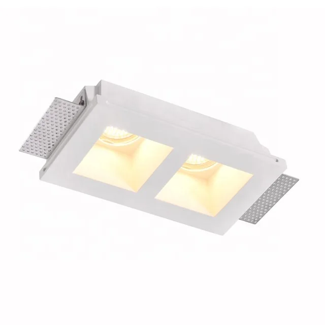 Double Gypsum Wall Washer Trimless Recessed Down Light for Hotel Spot Light