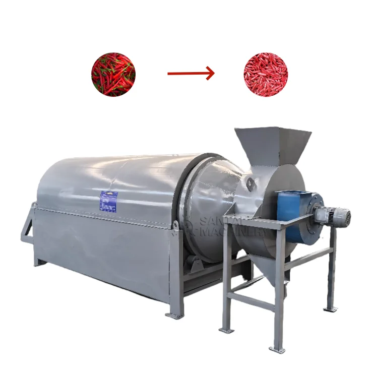 Factory Customized Sludge Dryer Chili Pepper Grain Soybean Dregs Rotary Dryer