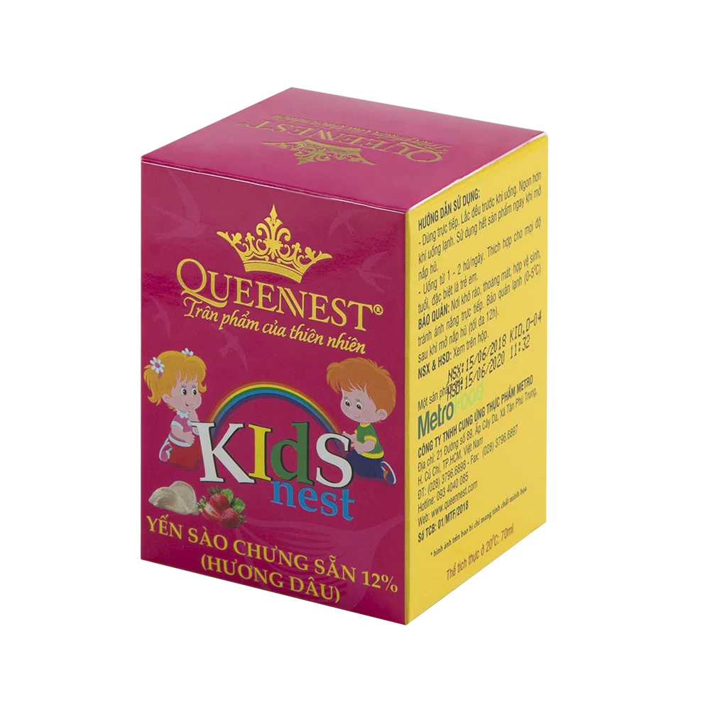 QUEENNEST, подлинное премиальное качество, птичье гнездо, детское гнездо 12% (банка 70 мл) из Вьетнама