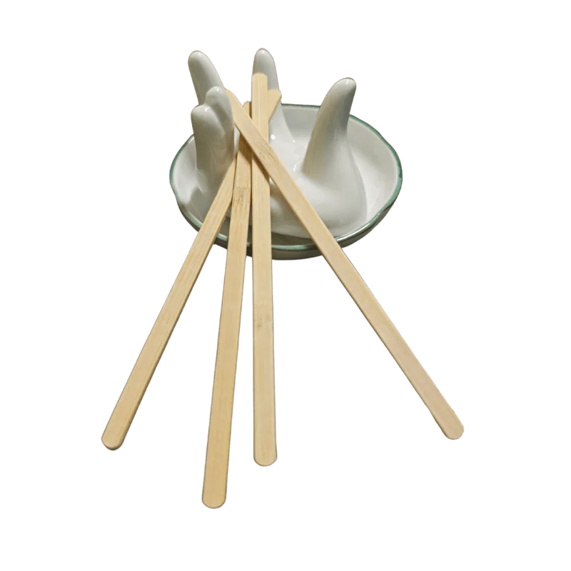 Hygienic and Convenient Disposable Bamboo Drink Stirrers Plastic Chopstick Rests for Restaurants in 2024