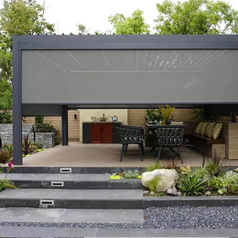 Customized Motorized Aluminium Louvered Pergola Pergola Aluminium Outdoor