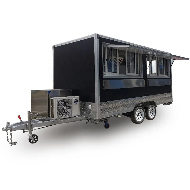 Silang Box fiber glass food truck trailers mobile food car for sale