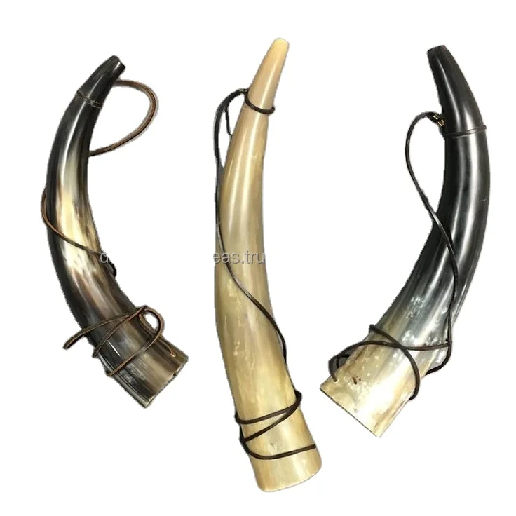 Indian Blowing Horn Handcrafted Buffalo Drinking Horn Vikings Authentic Polished Viking Sound Horn