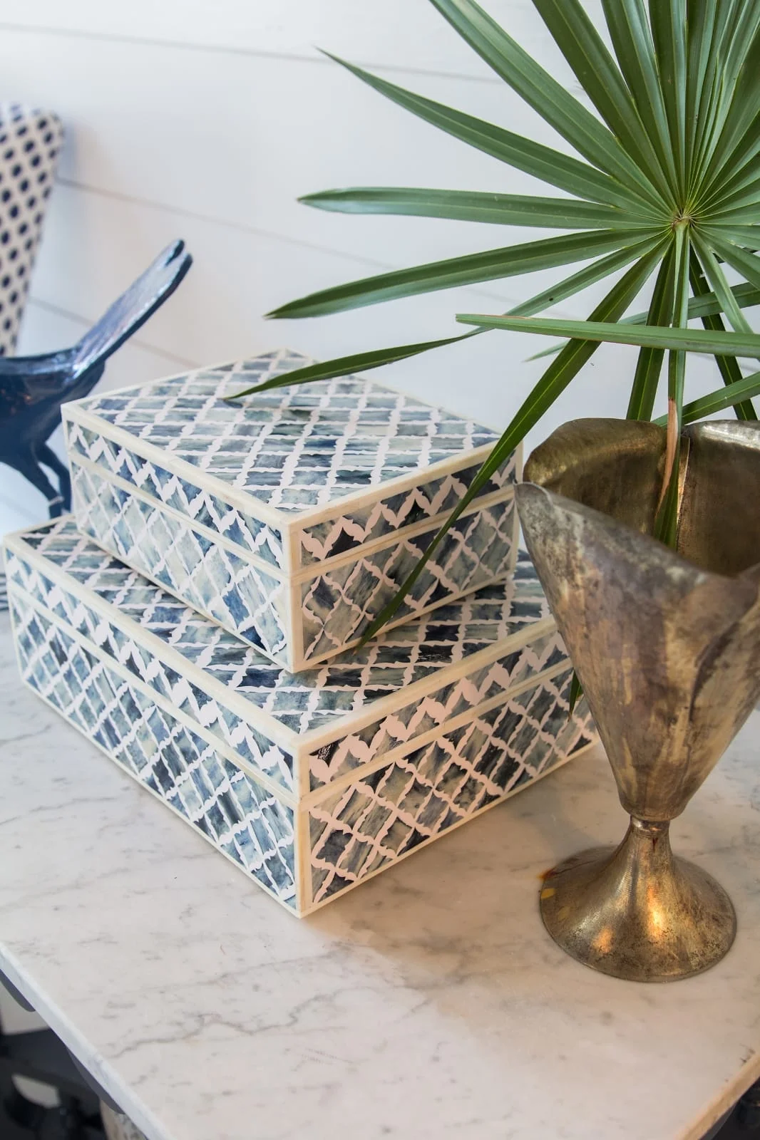 customized  Handcrafted wooden natural bone inlay jewelry and tissue box for necklace bracelet ring pendent earring from  India.