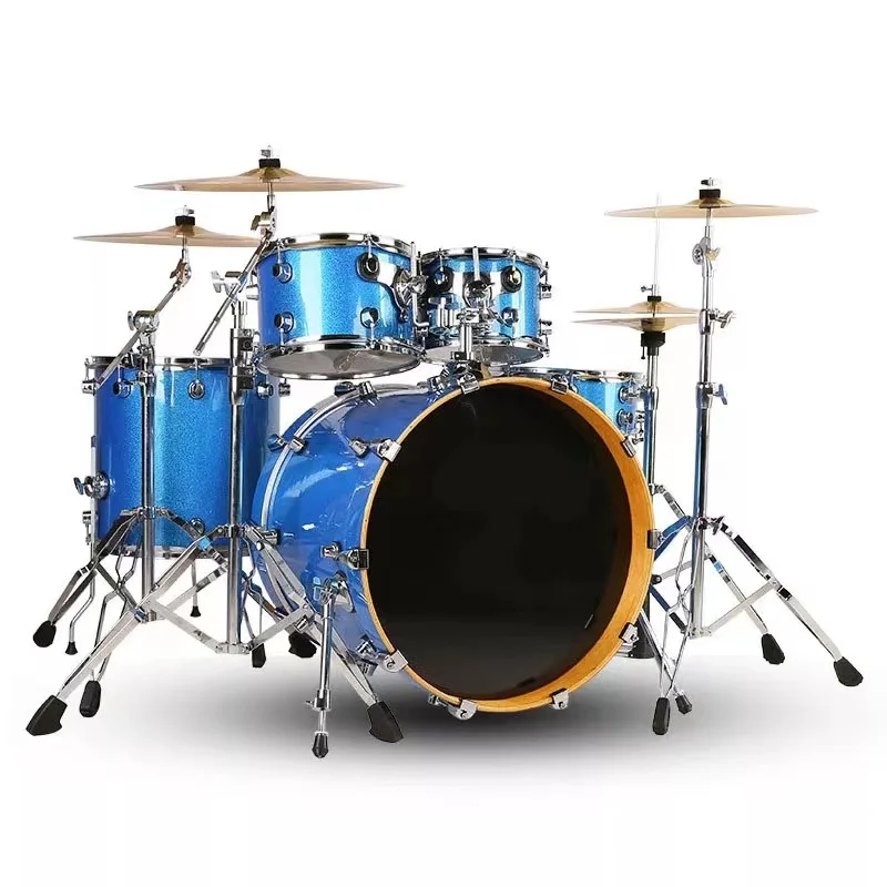 Jazz drum set 5 drums 4 cymbals children Adult beginners Musical Percussion Instruments