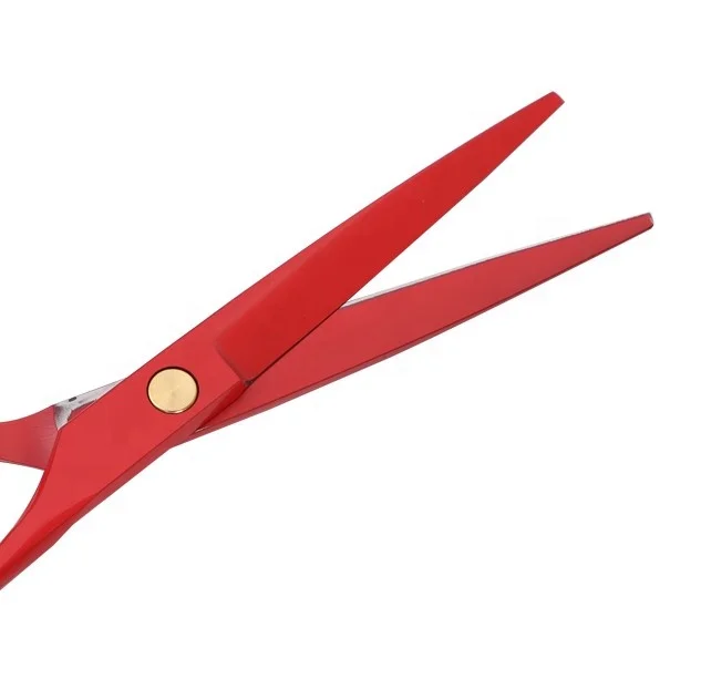 Оптовая продажа 6-дюймовые парикмахерские ножницы 420 из нержавеющей стали супер резка тупые острые наконечники прямые резиновые для салона