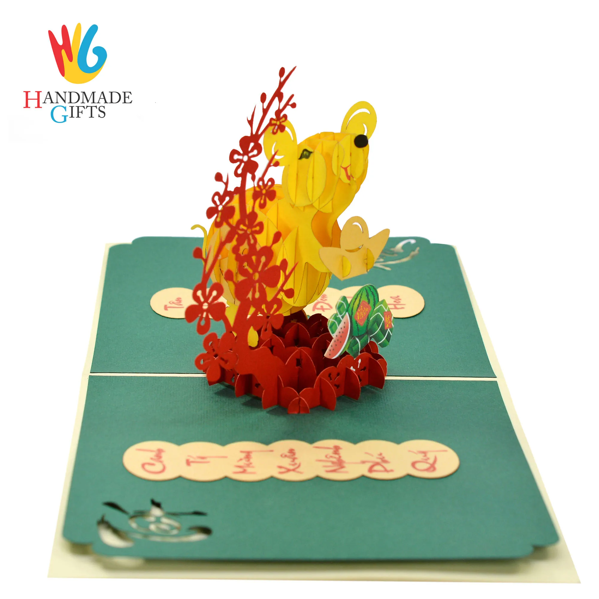 Collection luxury of 6 out of 12 zodiac animals 3D model popup paper art of the year by handmade to happy new year