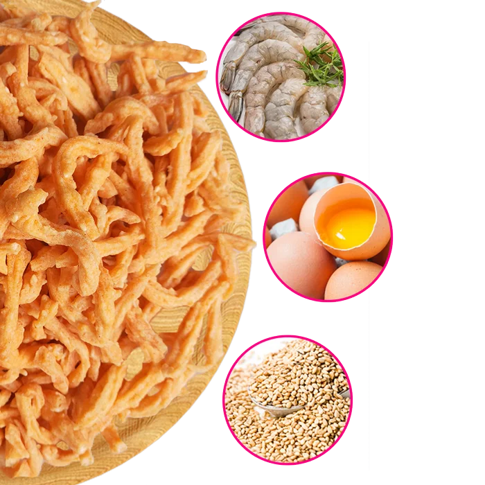 Wholesale OEM Halal Seafood Snacks Prawn Cracker Shrimp Chip Spicy Shrimp Cracker Kerupuk Keropok Malaysia snacks oem muruku