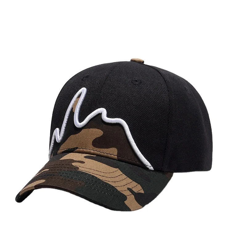 
 Кепка с вышивкой под заказ, Кепка для гольфа в стиле хип-хоп, Кепка с камуфляжным козырьком, бейсболка для мужчин и женщин  